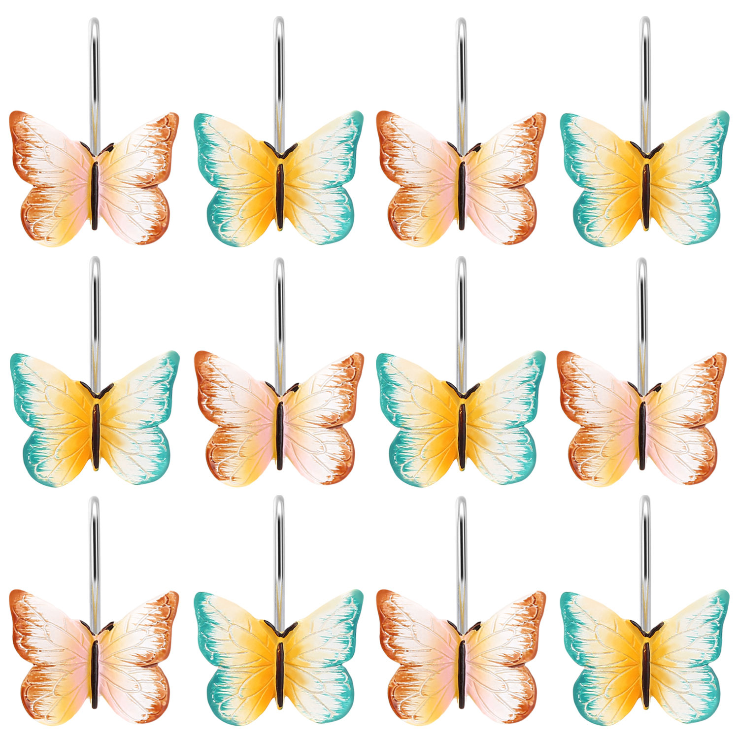 AGPtEK Butterfly Shower Curtain Hooks Wayfair