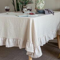 Retro Washable Dinner Tablecloth Cotton Linen Print Wedding Party Table Decor