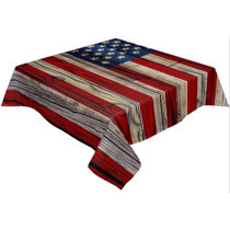 4th of JULY Vintage Flag PLASTIC TABLE COVER ~ Birthday Party Supplies Cloth 