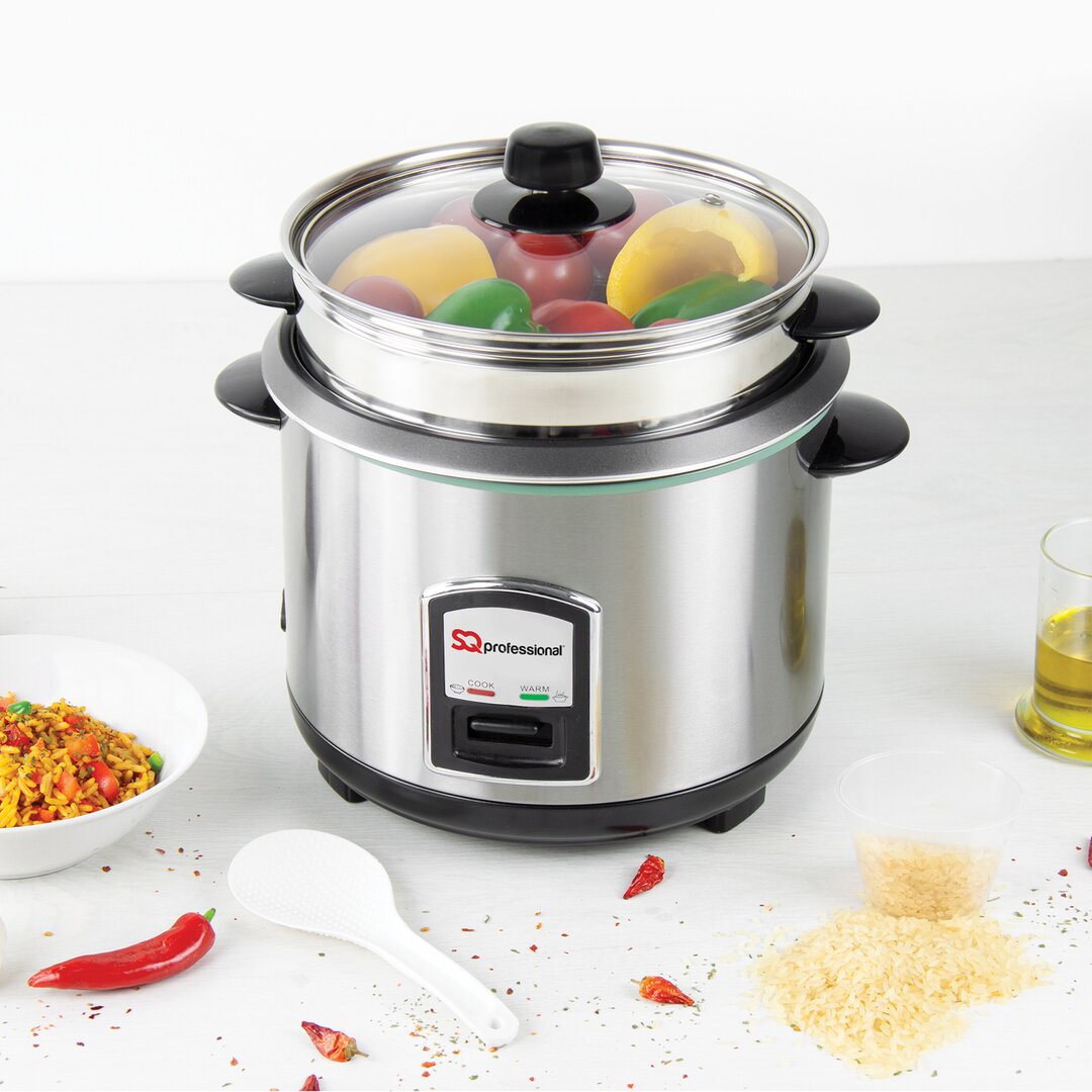 SQ Professional Lustro Stainless Steel Rice Cooker with Steamer 