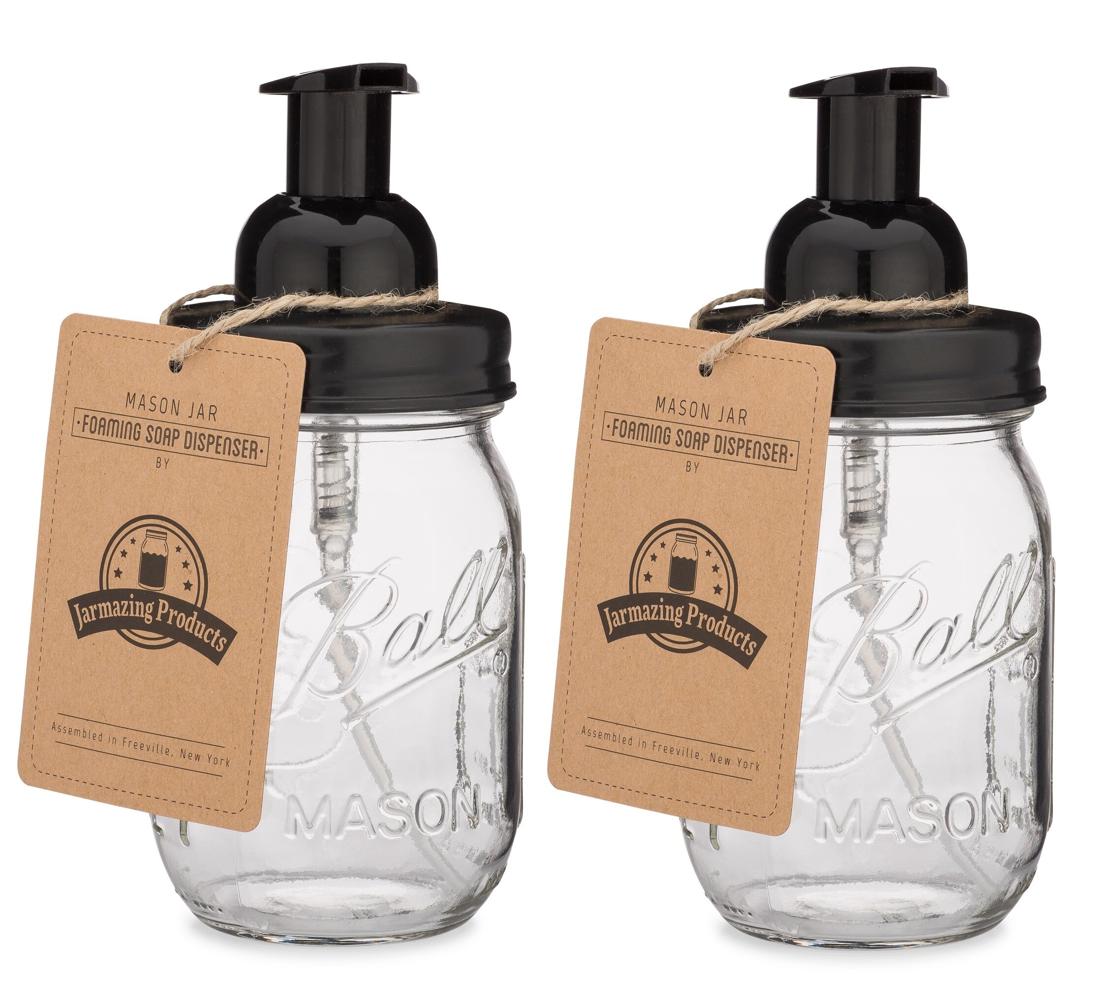 Product Mason Jar Foaming Soap Dispenser Lids Includes Waterproof Stickers 2 pcs 