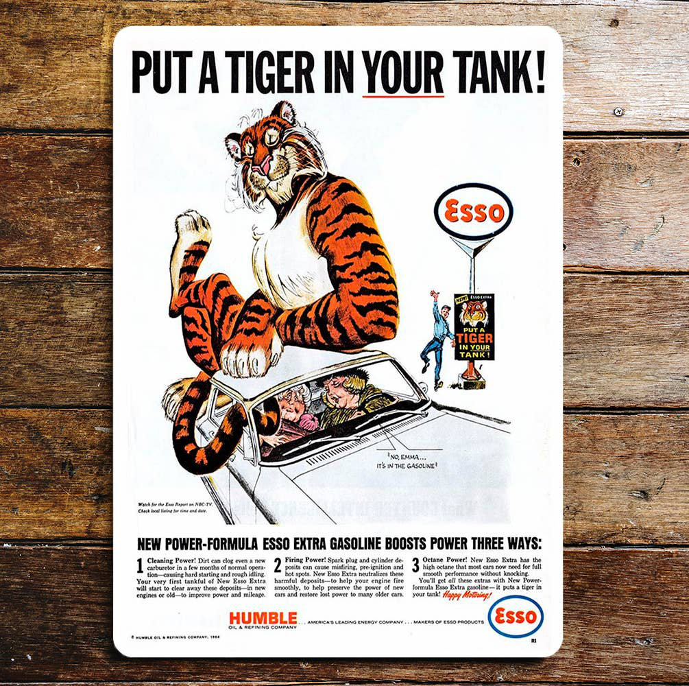 East Urban Home Esso Put A Tiger In Your Tank Metal Sign Wayfair.co.uk