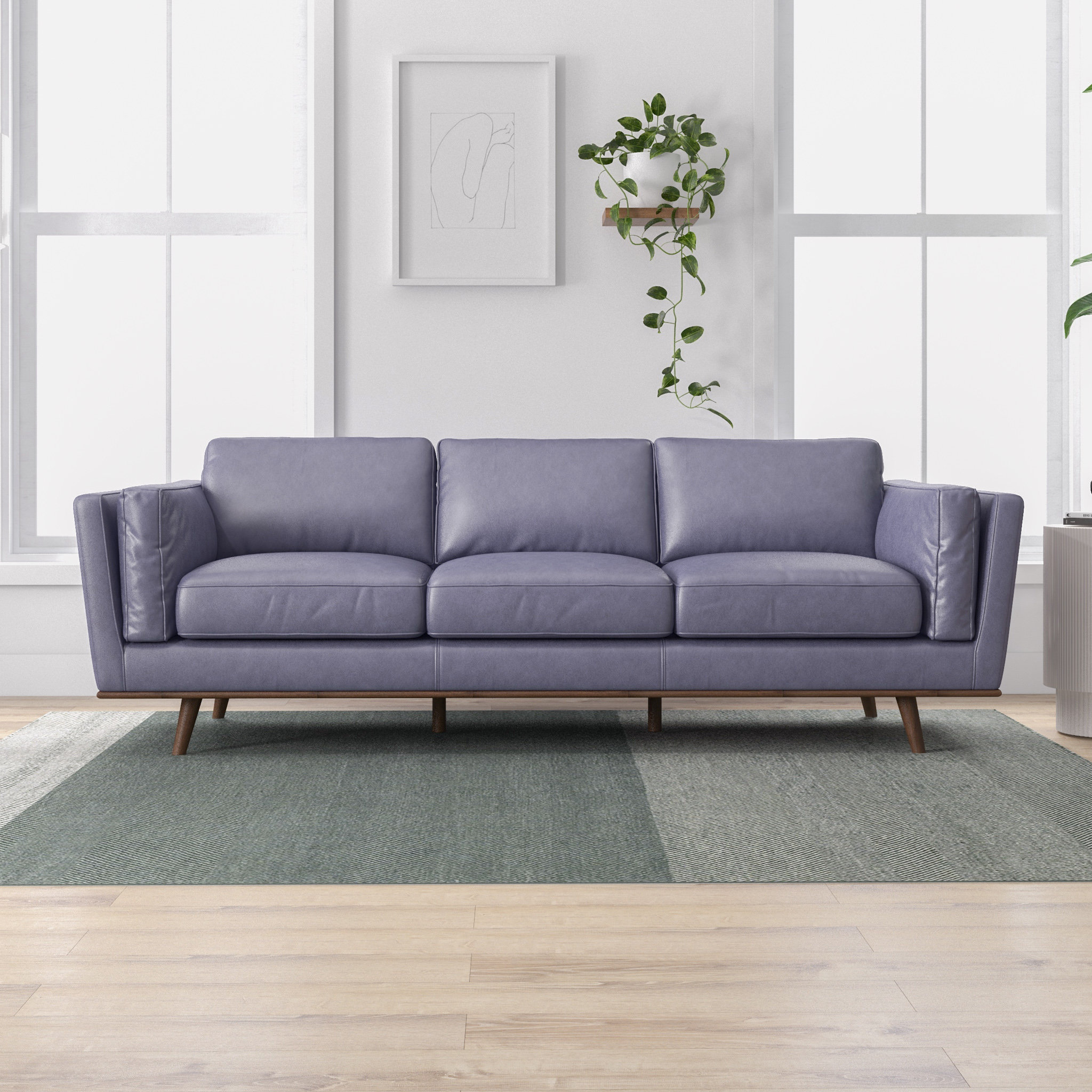 Full Grain Fumo Blue Leather