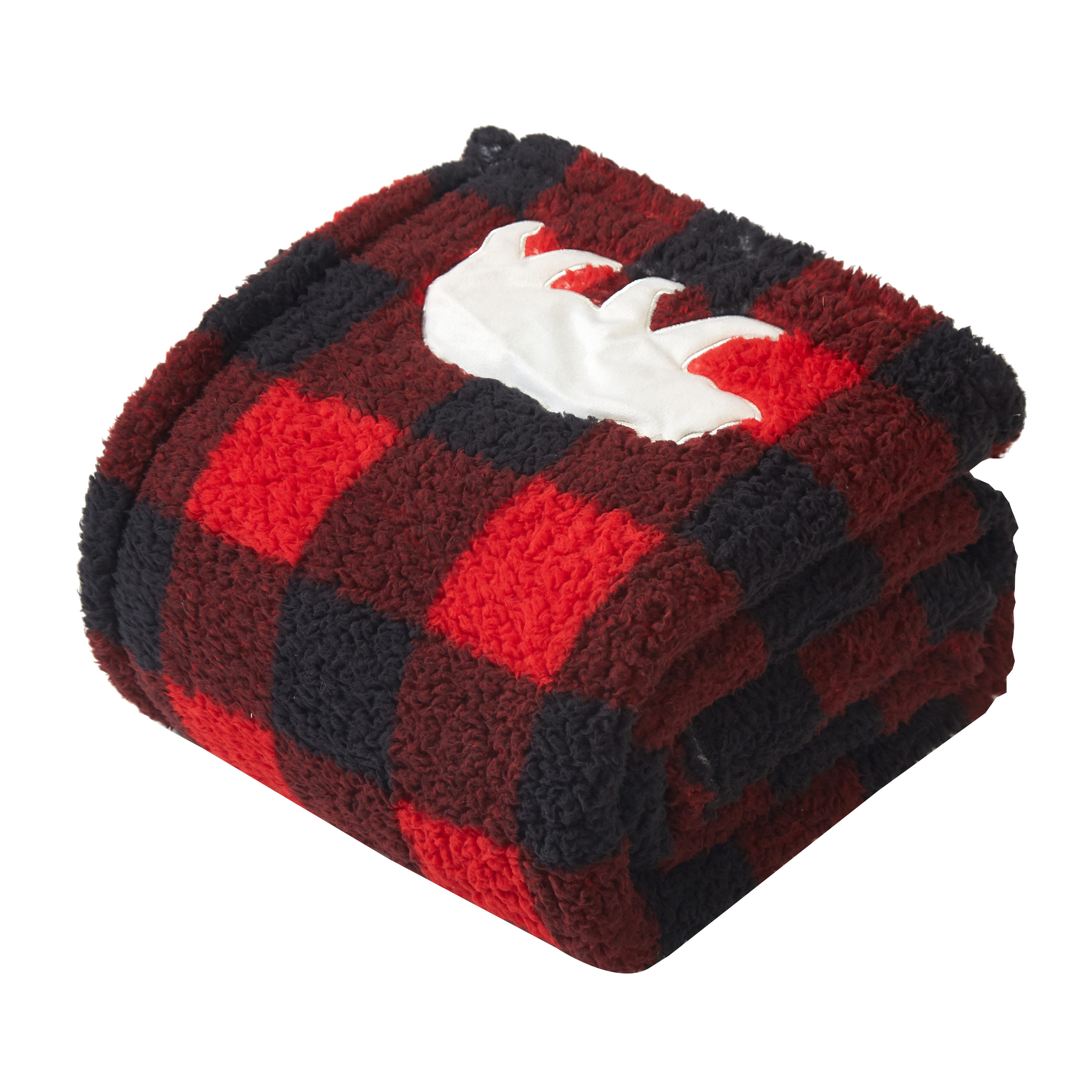 Dearfoams Plaid Printed Plush Throw 50\