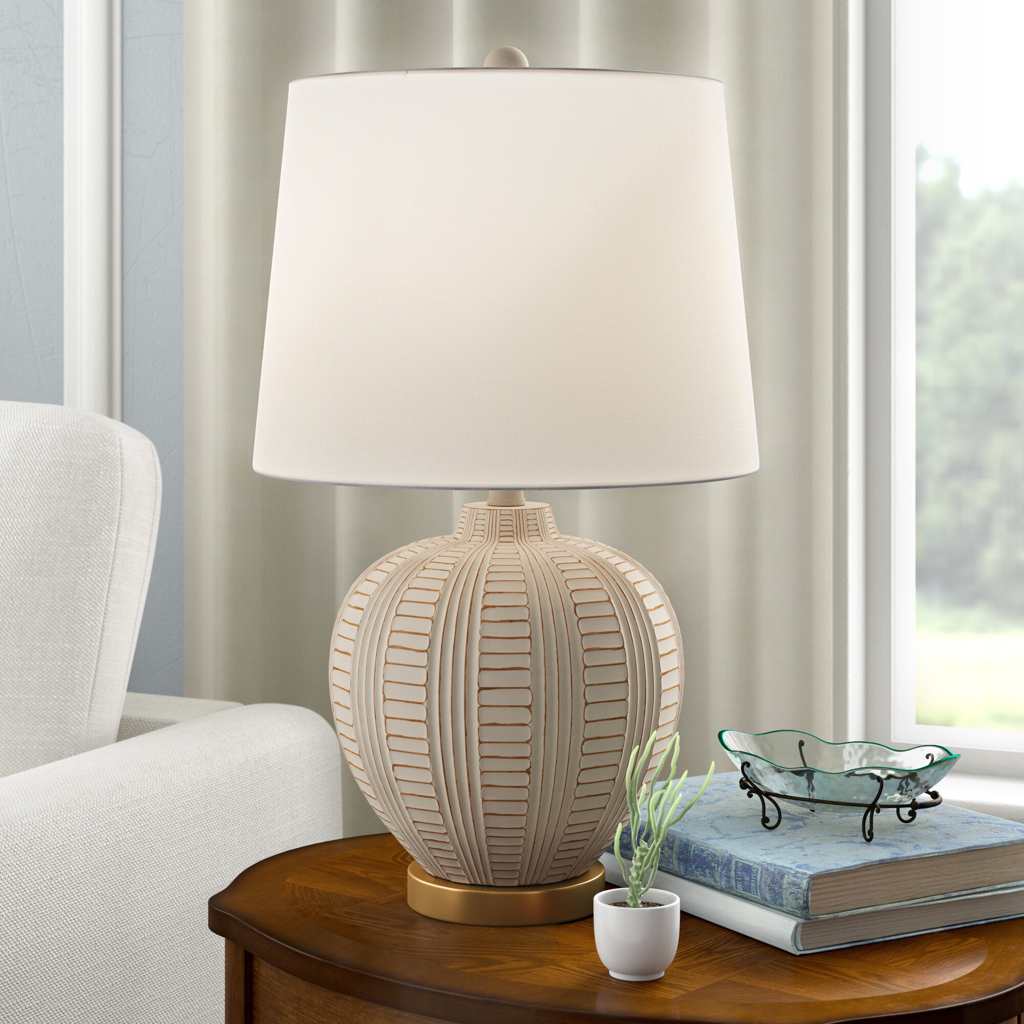 wayfair rose gold lamp