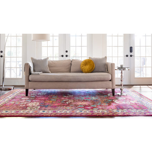 Langley Street Eddins Performance Burgundy/Blue Rug & Reviews | Wayfair