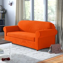 JERSEY SOFA "STRETCH" COUCH SLIP COVER--LAZY BOY----ORANGE----FREE SHIPPING !! 26944368358 
