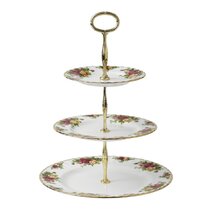 Height 32cm 3 Tier Clear Circle Cake Stand 15cm 19cm & 23cm 