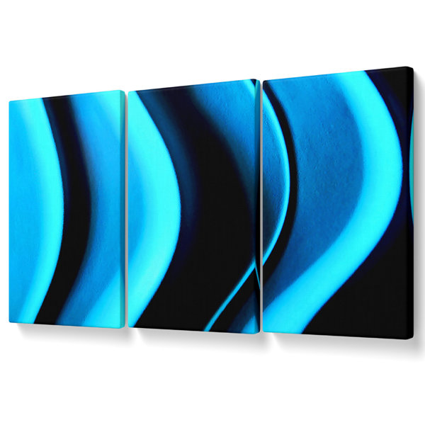 Ivy Bronx Depths Of Blue Canvas 3 Panel Set | Wayfair.co.uk