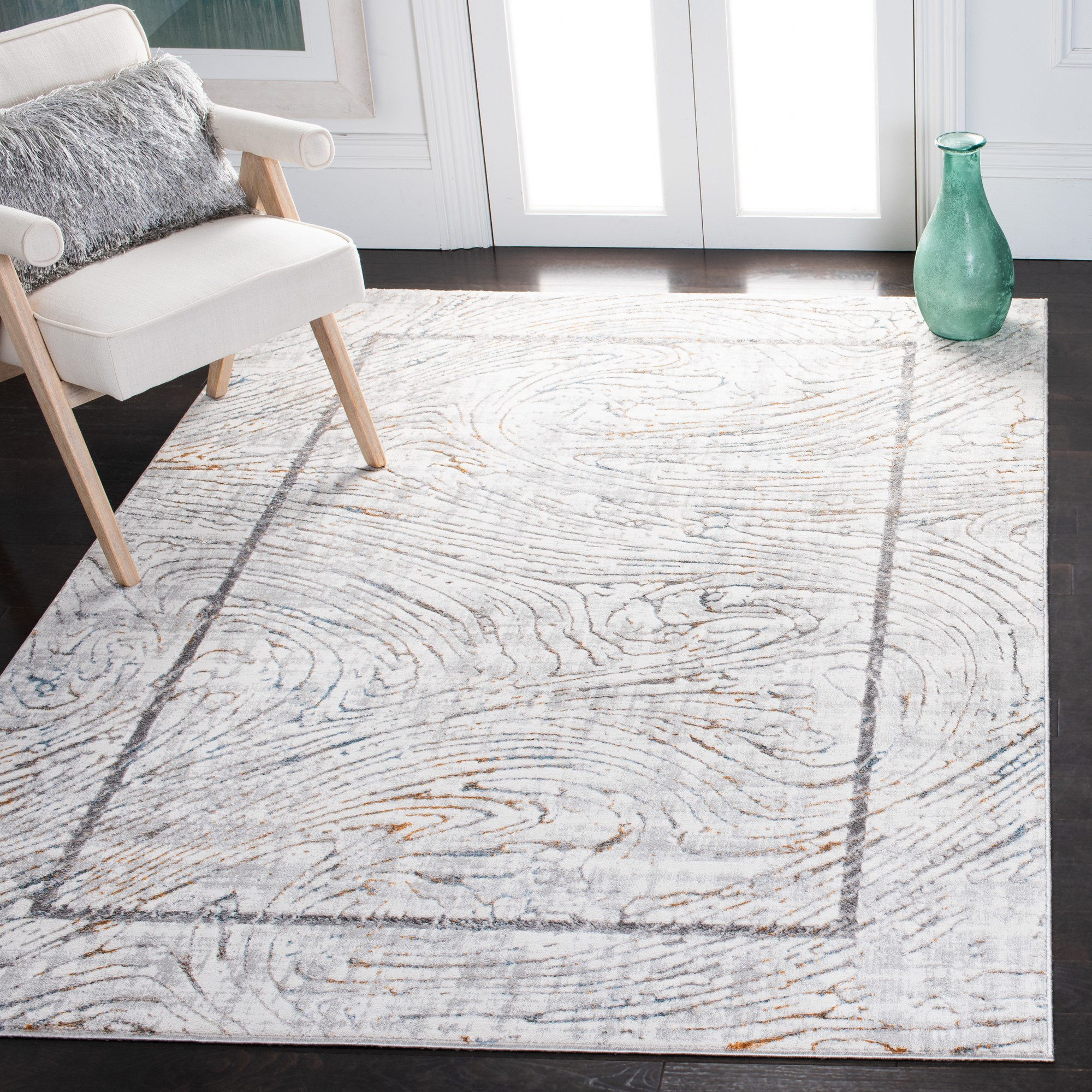 Mercer41 Framingham Performance Gray/Ivory Rug Wayfair