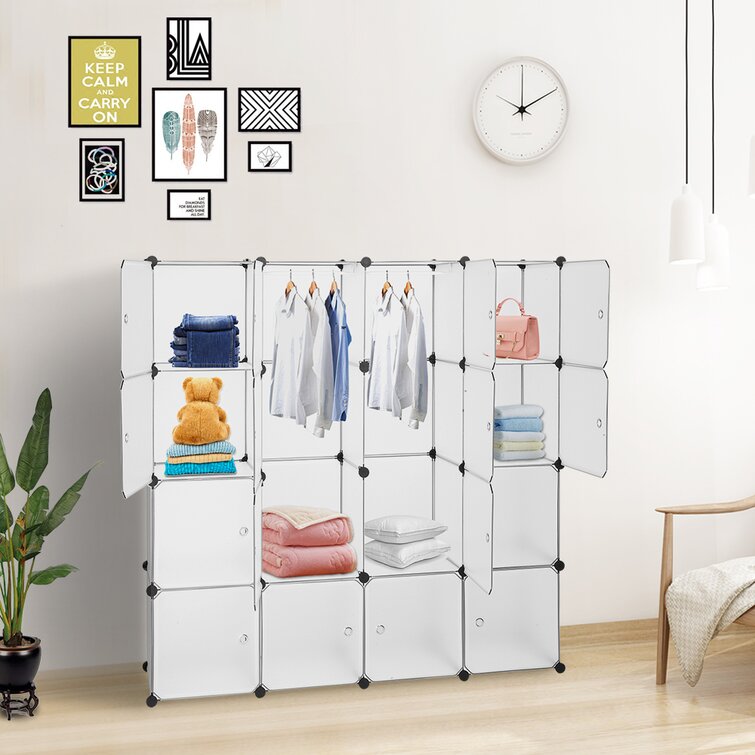 DIY 12 Cube Closet Wardrobe Modular Storage Organizer Clothes Shoe Bookcase Toy 