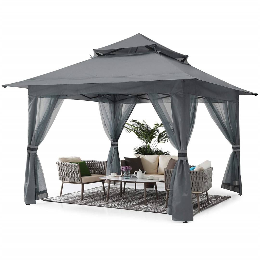 Garten Living 300 cm x 300 cm Pavillon Yulin aus Stahl