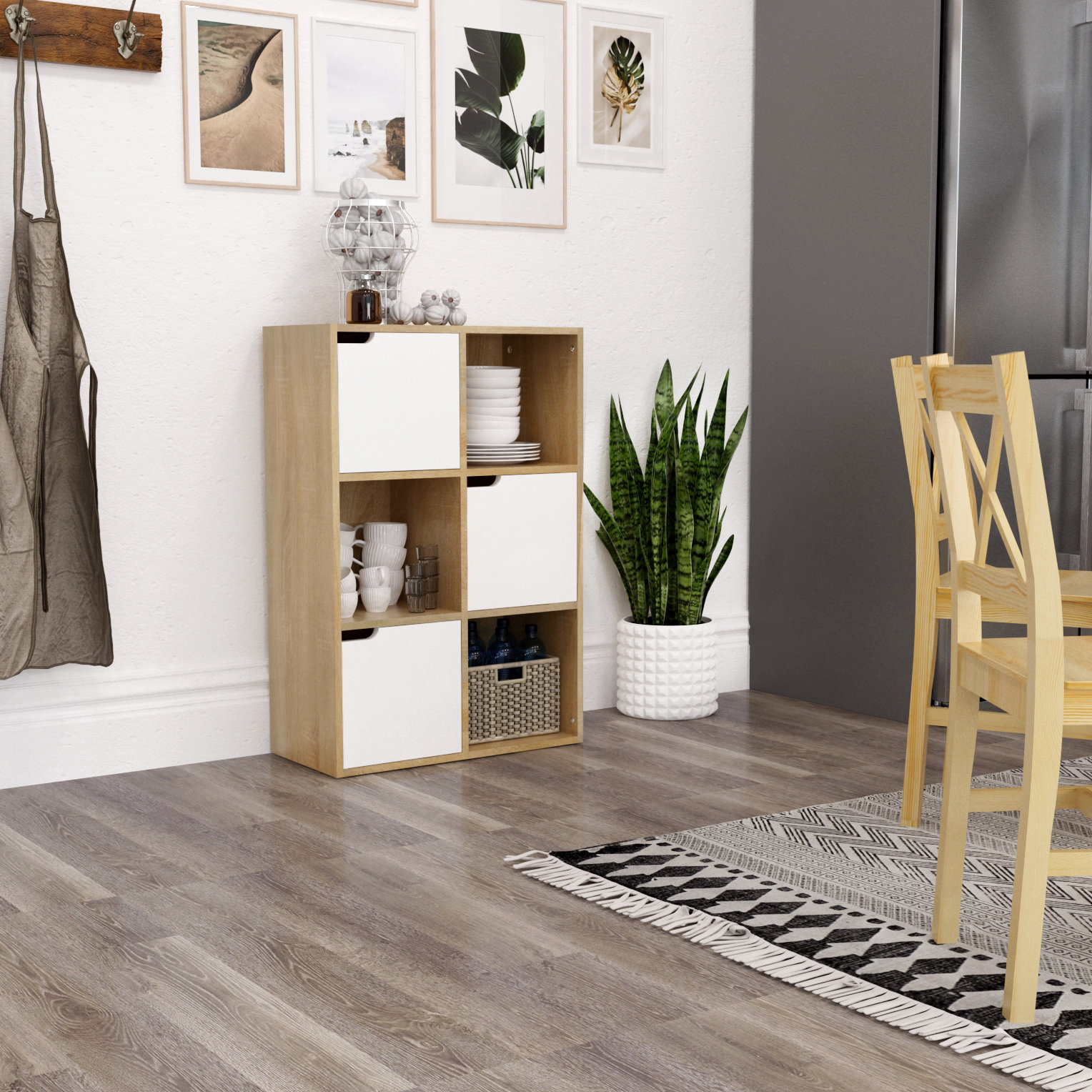 Hashtag Home Mendelson 90Cm H x 60.5Cm W Cube Bookcase & Reviews