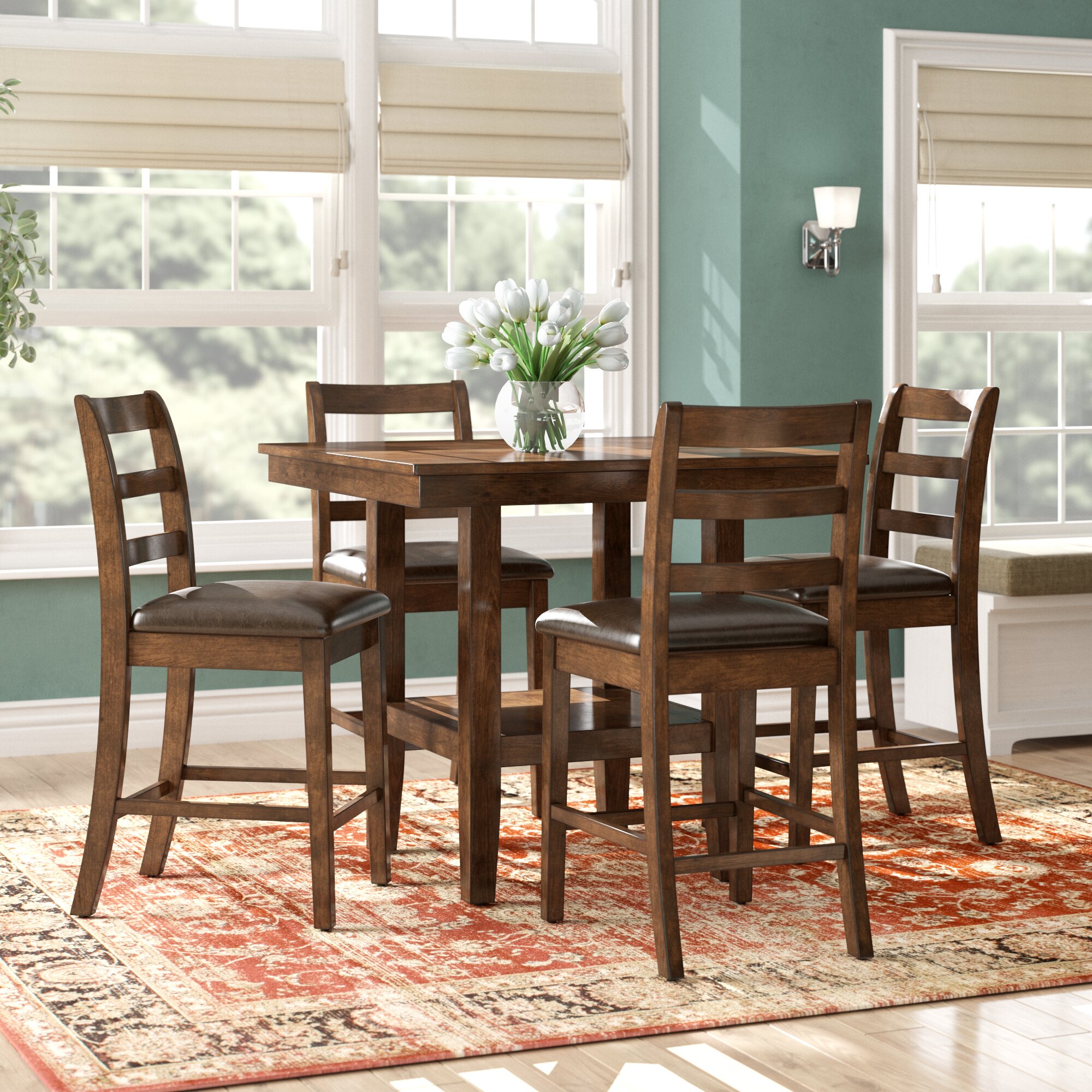 Details about   Dining Table and Chairs 4 2 Seater Solid Wood Kitchen Furniture Dining Room Set 