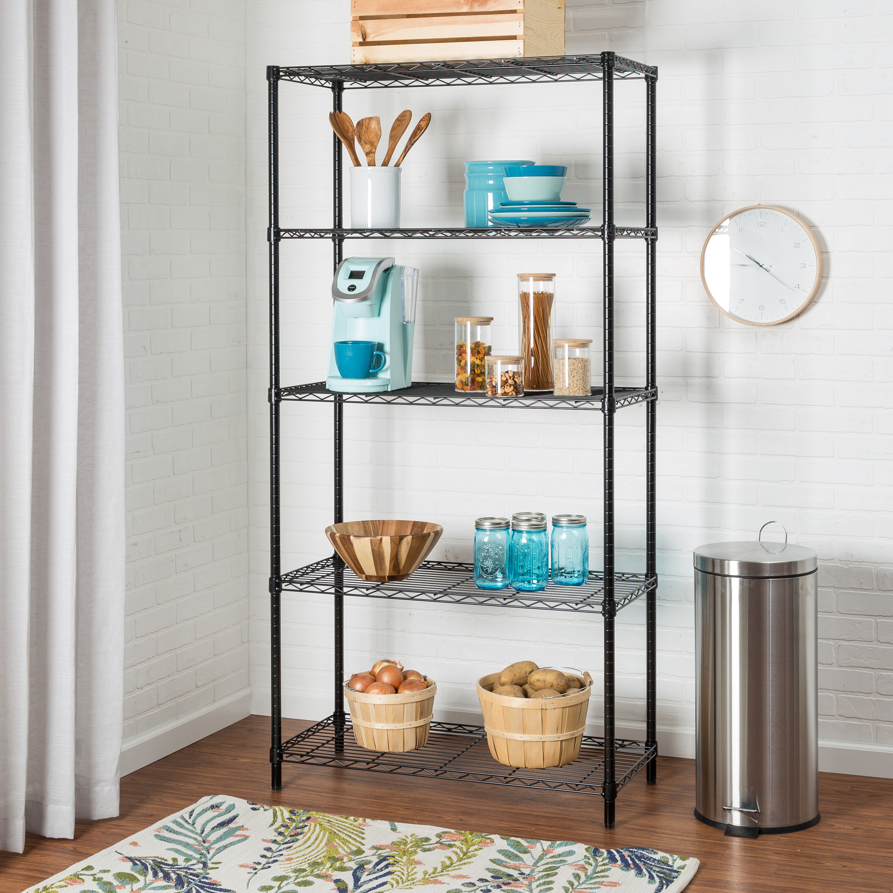 Details about   4-Tier Storage Rack Adjustable Organizer for Pantry Laundry Bathroom Kitchen New 