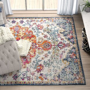 Trendy Oriental Design White Red Blue Carpet Outdoor Indoor Area Durable Runner 