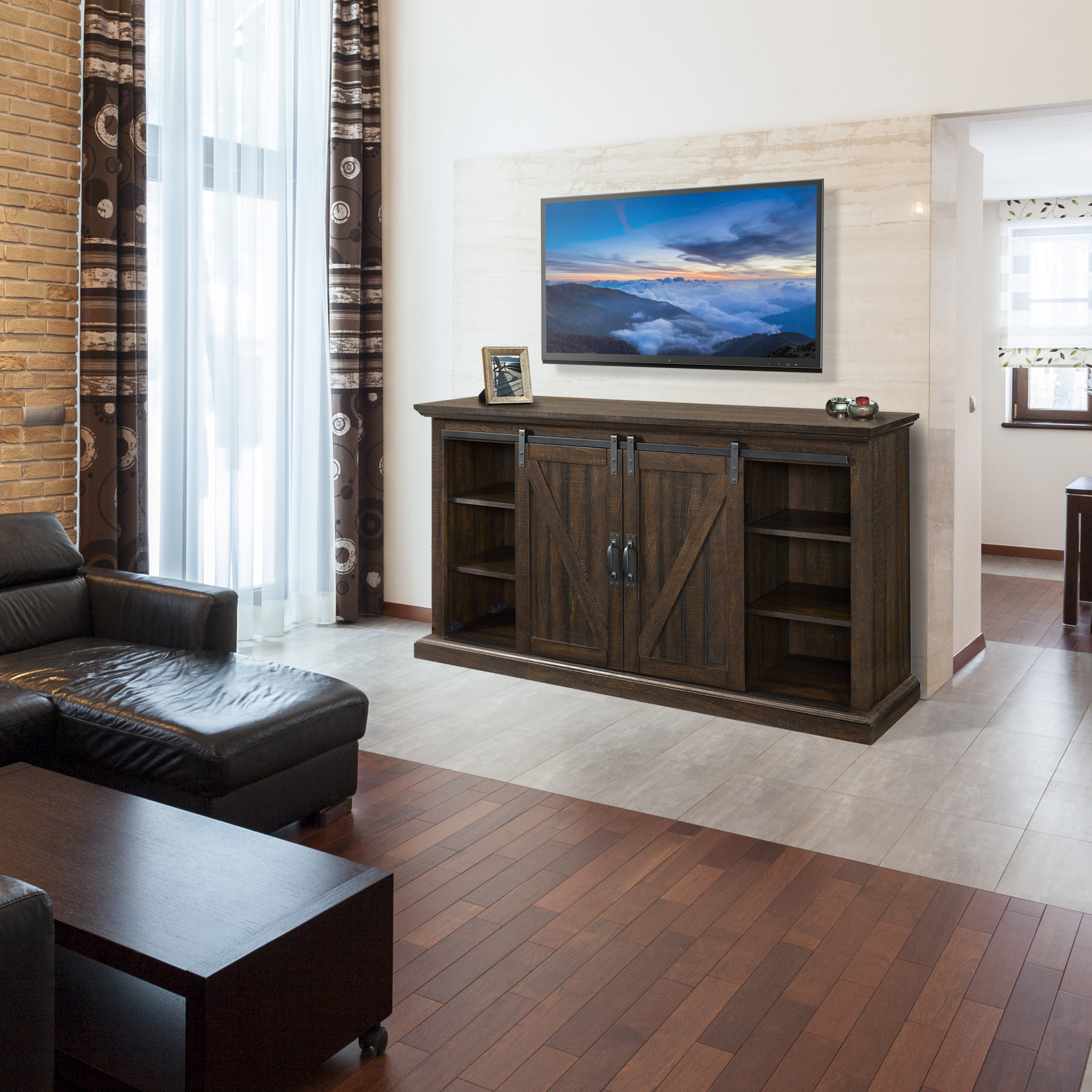 Muskoka Langdon TV Stand for TVs up to 58" with Electric Fireplace Included & Reviews Wayfair