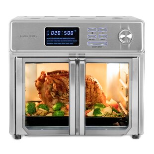 26.5 QT Capacity Toaster Oven Countertop Convection Pizza Oven Air Fryer 10-in-1 Multi Functional Stainless Steel 1750 Watts 