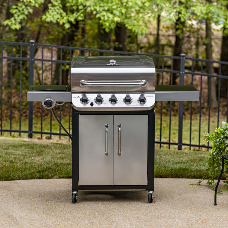 CharBroil Performance Series Char-Broil 5 - Liquid Propane 45000 BTU Grill with Side Burner Cabinet & Reviews | Wayfair