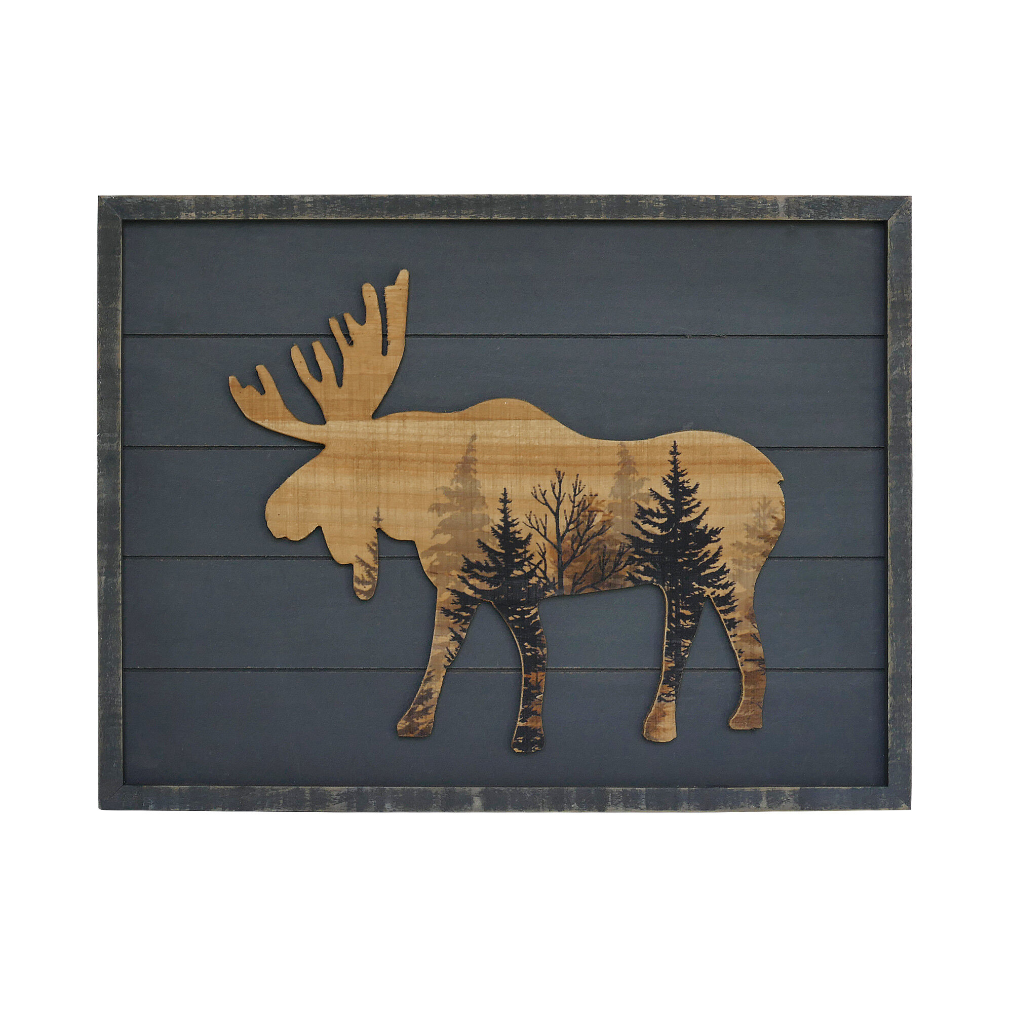 Wooden Moose Elk Head Art déco Home Decor Wall Art 
