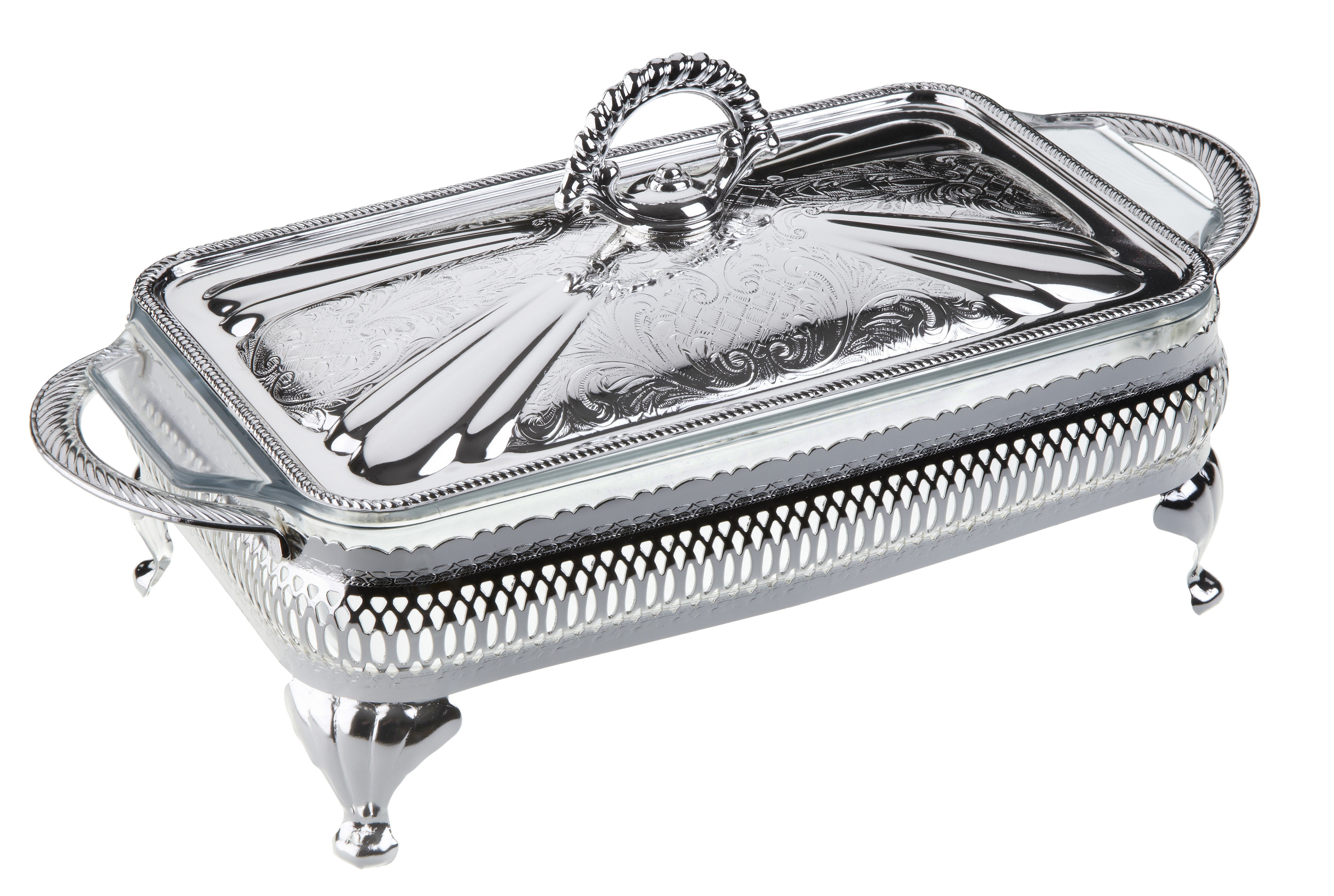 Corbell Silver Company 28 Qt. Rectangular Casserole with Lid & Reviews
