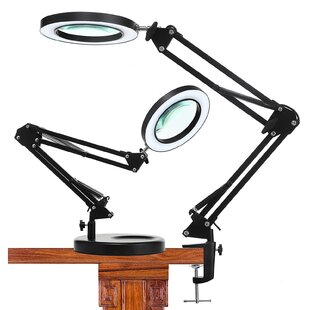 NEW FAST! 3-LED Lighted Touch On/Off Dome 5x Magnifier Reading Working Light 
