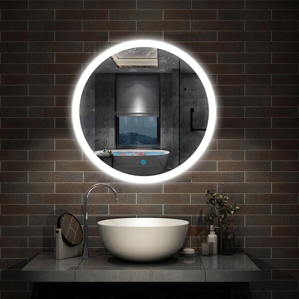 Modern Adjustable Battery Operated Silver Chrome LED Magnifying Bathroom... 