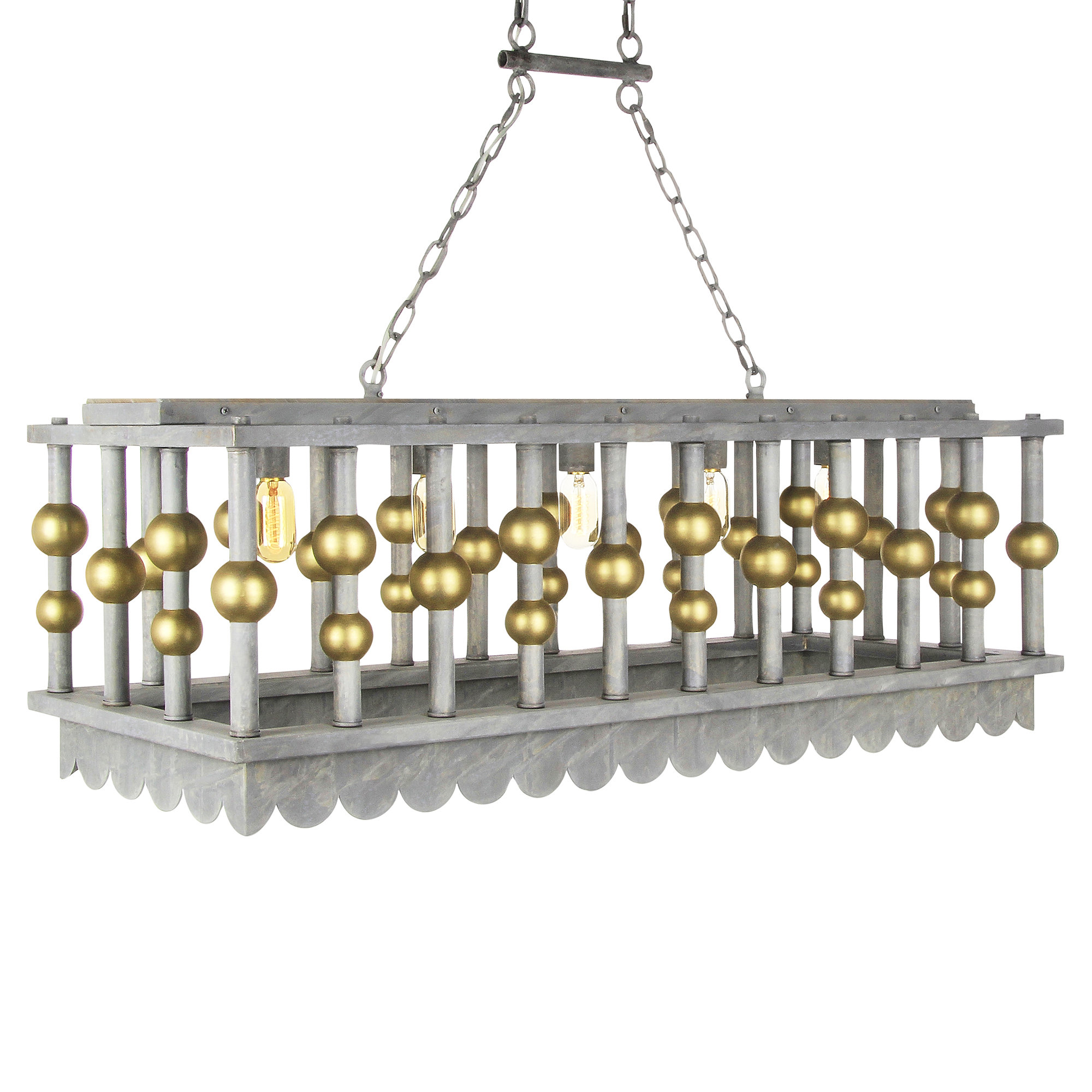 ellahome Art Deco 5 - Light Kitchen Island Linear Pendant | Wayfair