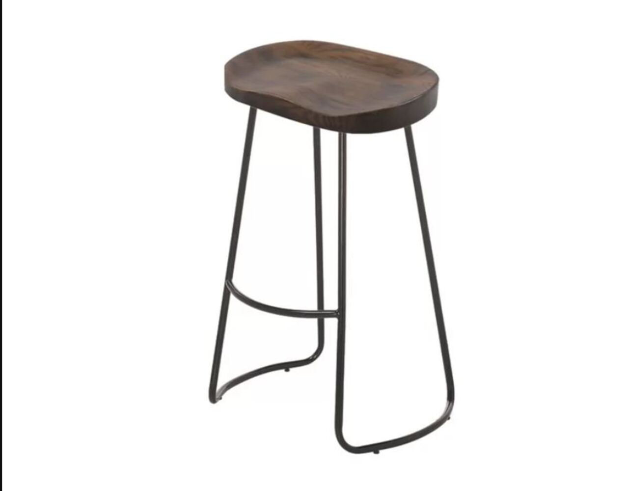 17 Stories Saddle Walnut Bar Stool Wayfair