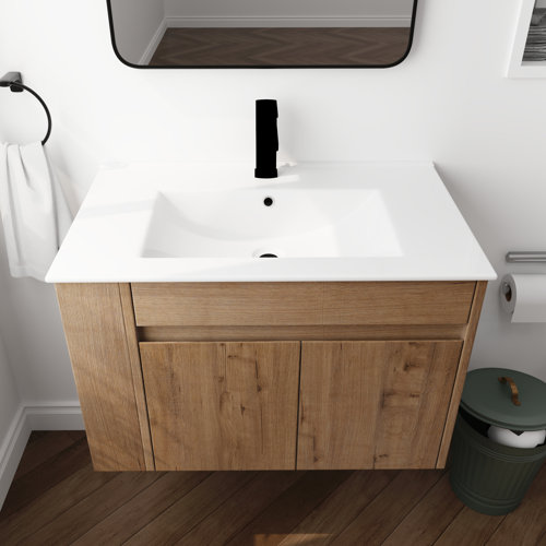 Ebern Designs 30 Inch Bathroom Vanity With Sink, Single Sink Floating ...