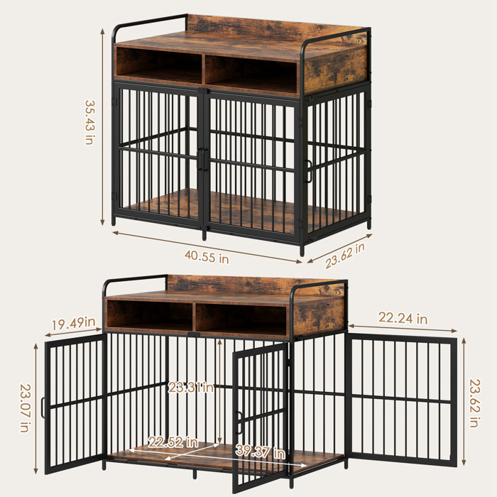 Dog Crates COZPAW Large 48 Inch Heavy Duty Dog Kennel Indoor For