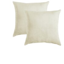 Velour 17” Square Cushions 3 X Cream Available 