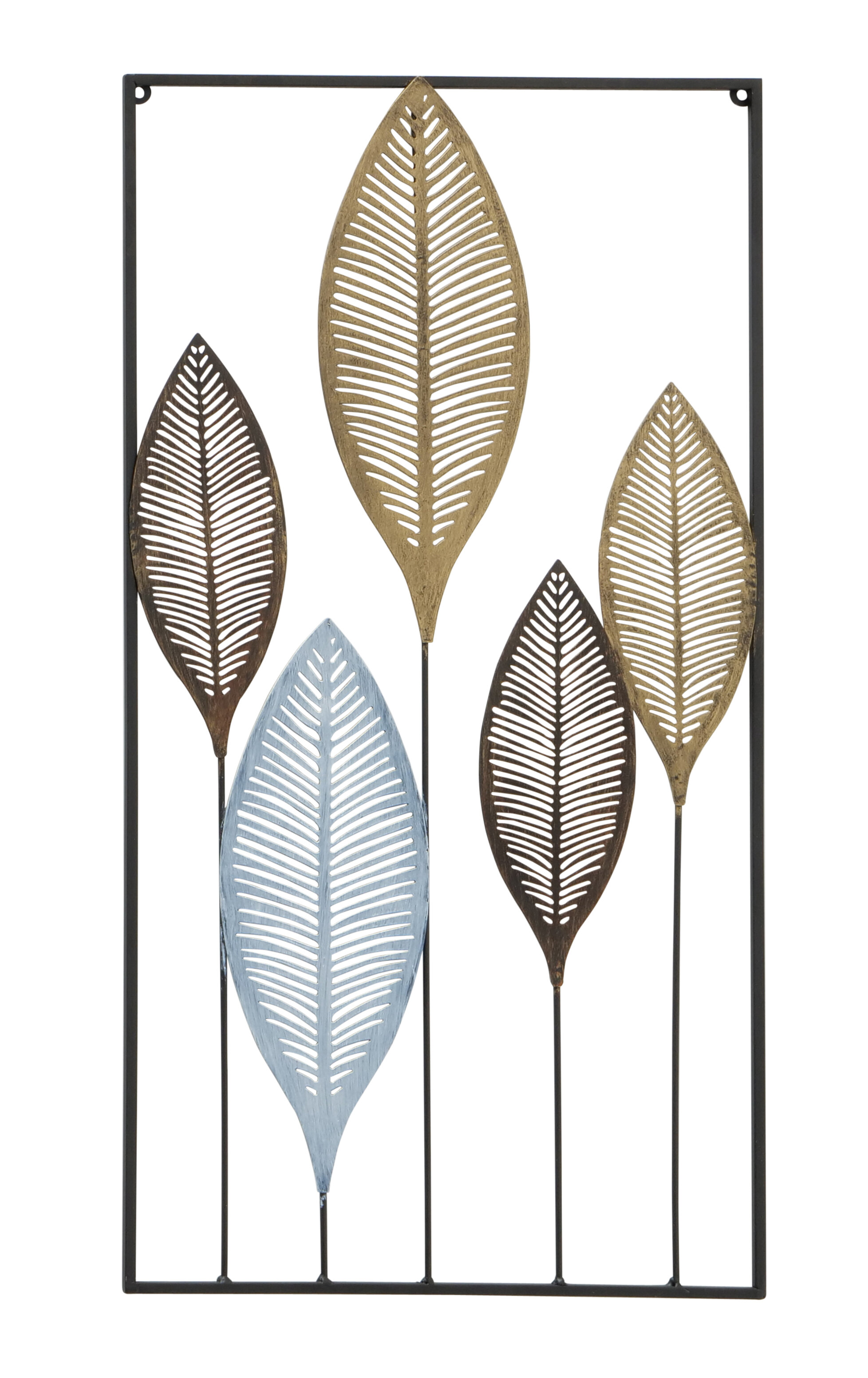 Metal Light Switch Plate Covers Nature Decor Vintage Leaf Design Leaves Decor 06 