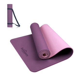 AMAZING ROBUST QUALITY Purple YOGA MAT Comes With Easy Black carry Handle ECO FRIENDLY TPE None-Slip for Pilates Size 183 X 61 X 0.6 cm Yoga Fitness Comfy & Stylish LOWEST PRICE 