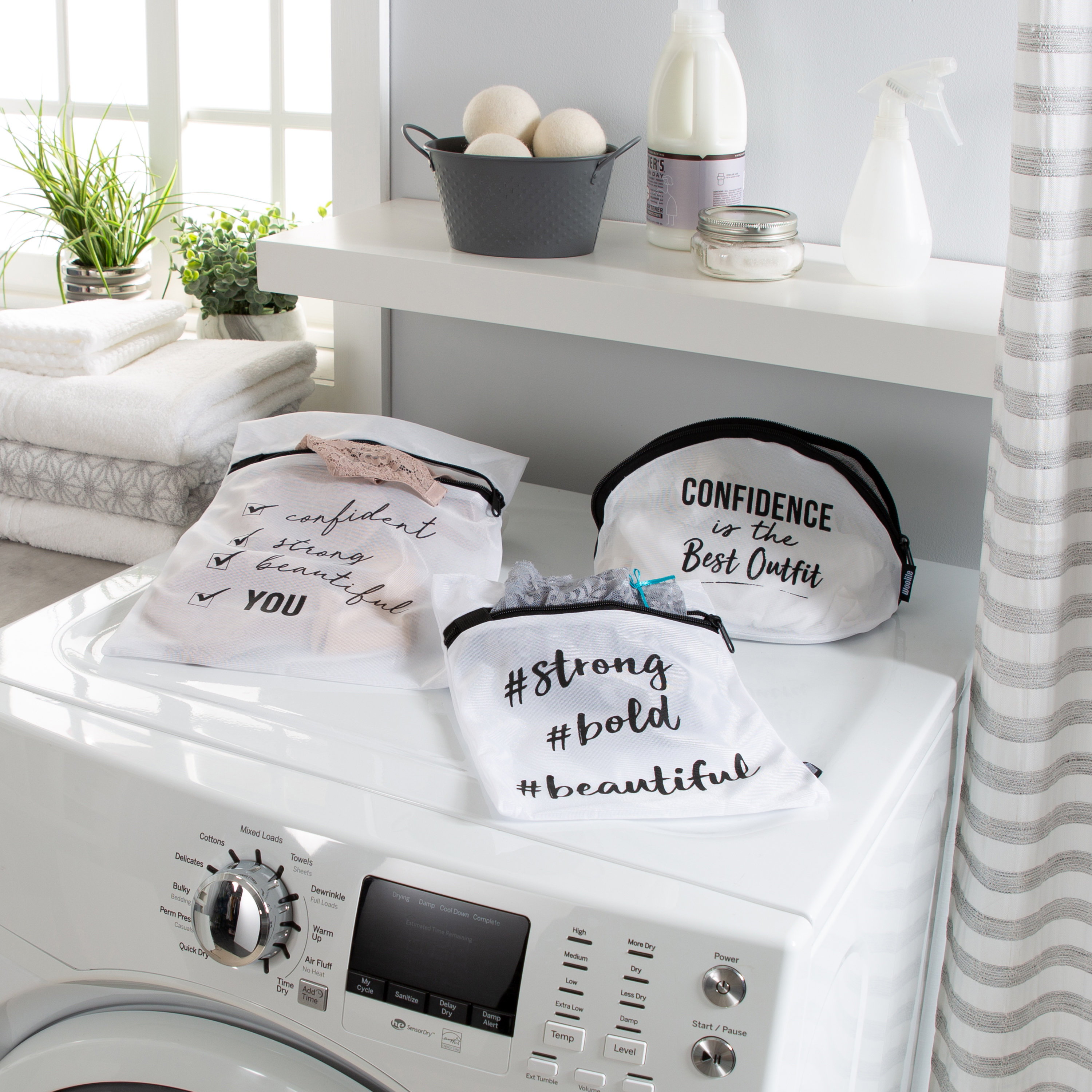 Woolite Printed Mesh 3 Piece Wash Bag Set Wayfair