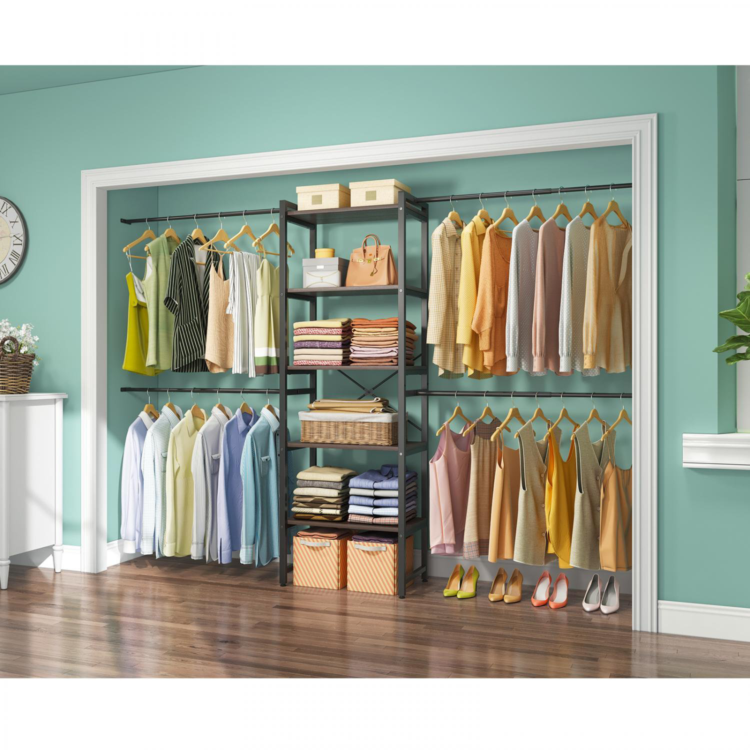 Rebrilliant Timate P6 Clothes Rack Bedroom Armoires Heavy Duty Garment