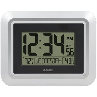 Ambient Weather Battery Power Atomic Travel Alarm Clock with Temporary Backlight 