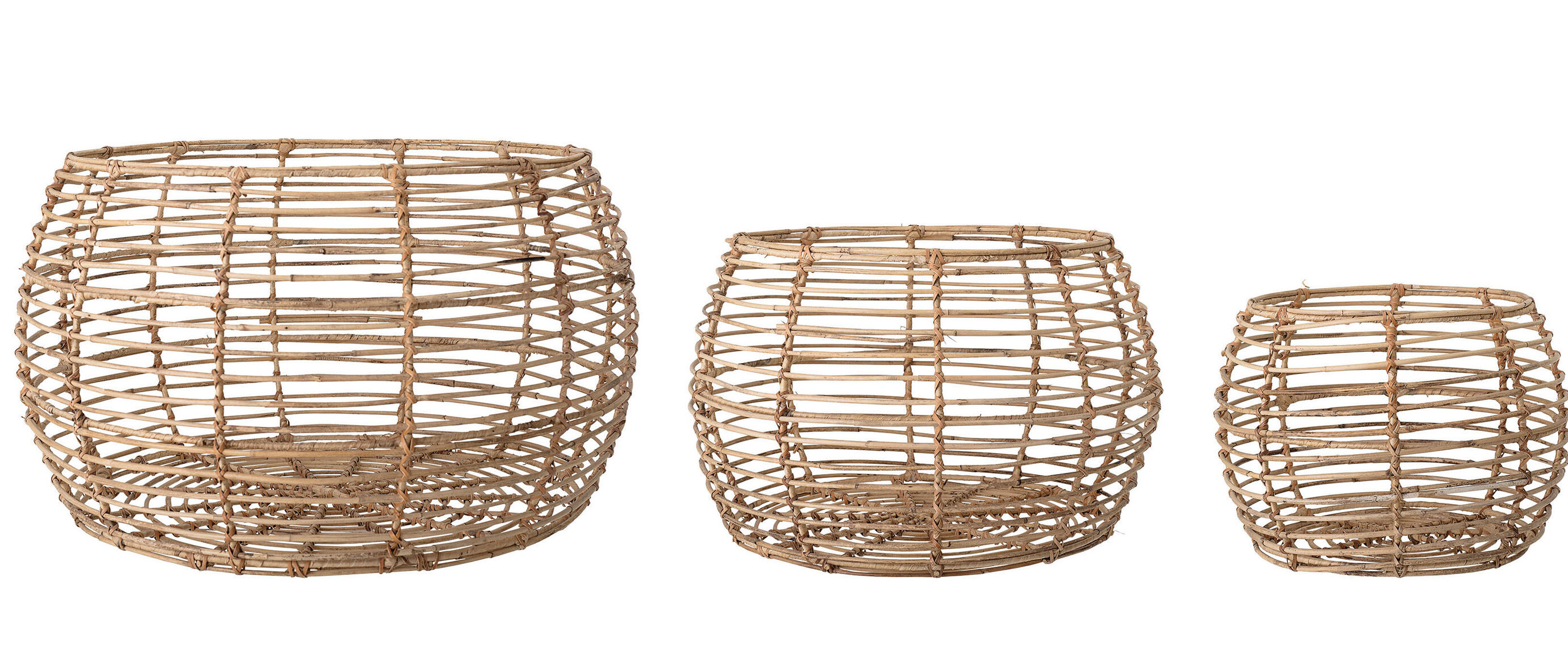 Details about   Hand Woven Intricate Weaved Rattan Baskets3 Sizes 
