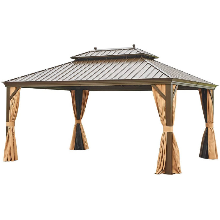 MELLCOM Hardtop Gazebo Galvanized Steel 