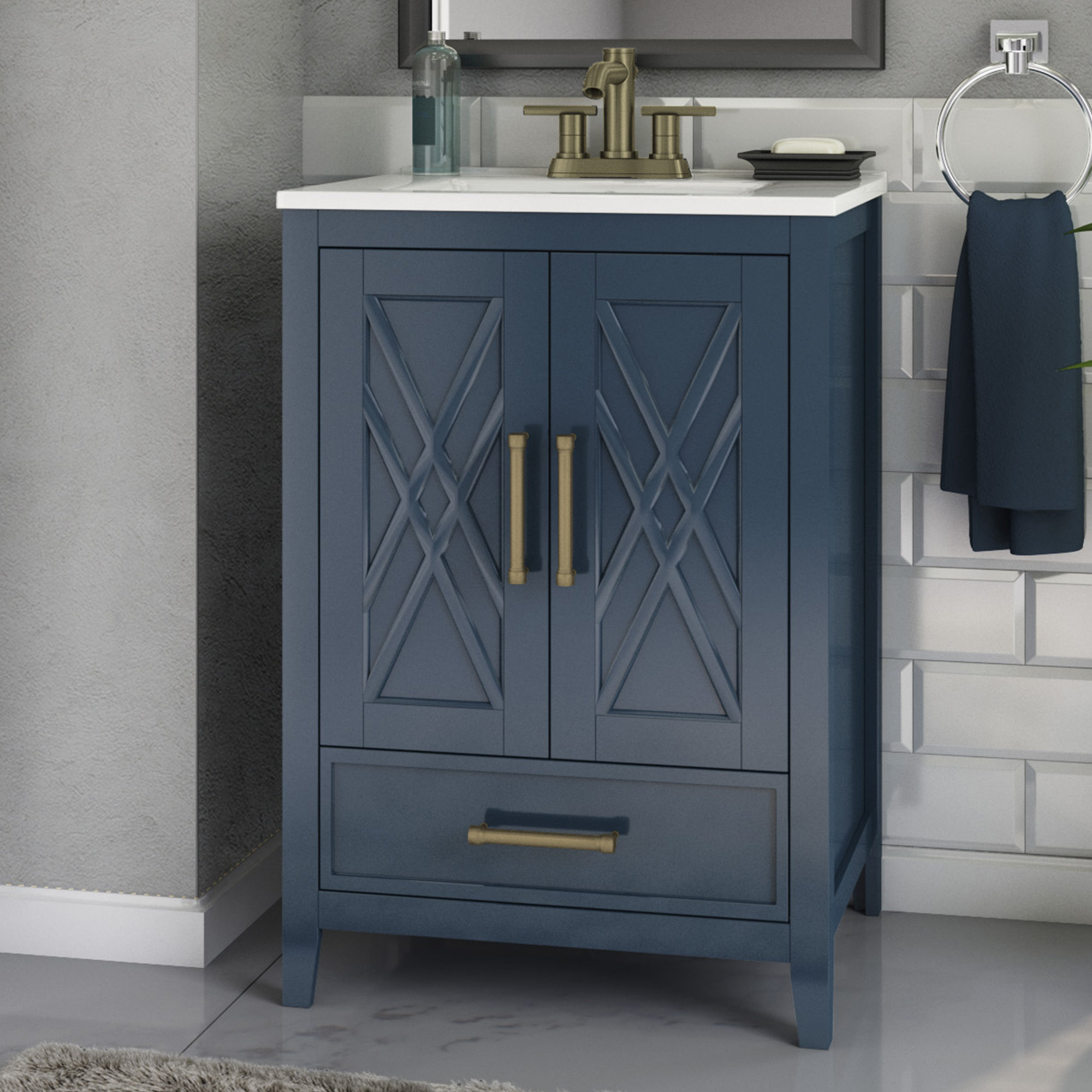 Sand & Stable Brecken 23.88'' Single Bathroom Vanity with Vitreous