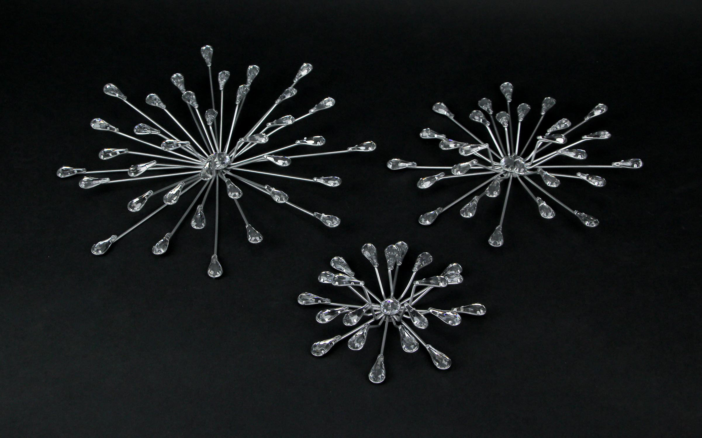 Corrigan Studio® 3 Piece Teardrop Starburst Rhinestone Jeweled Metal