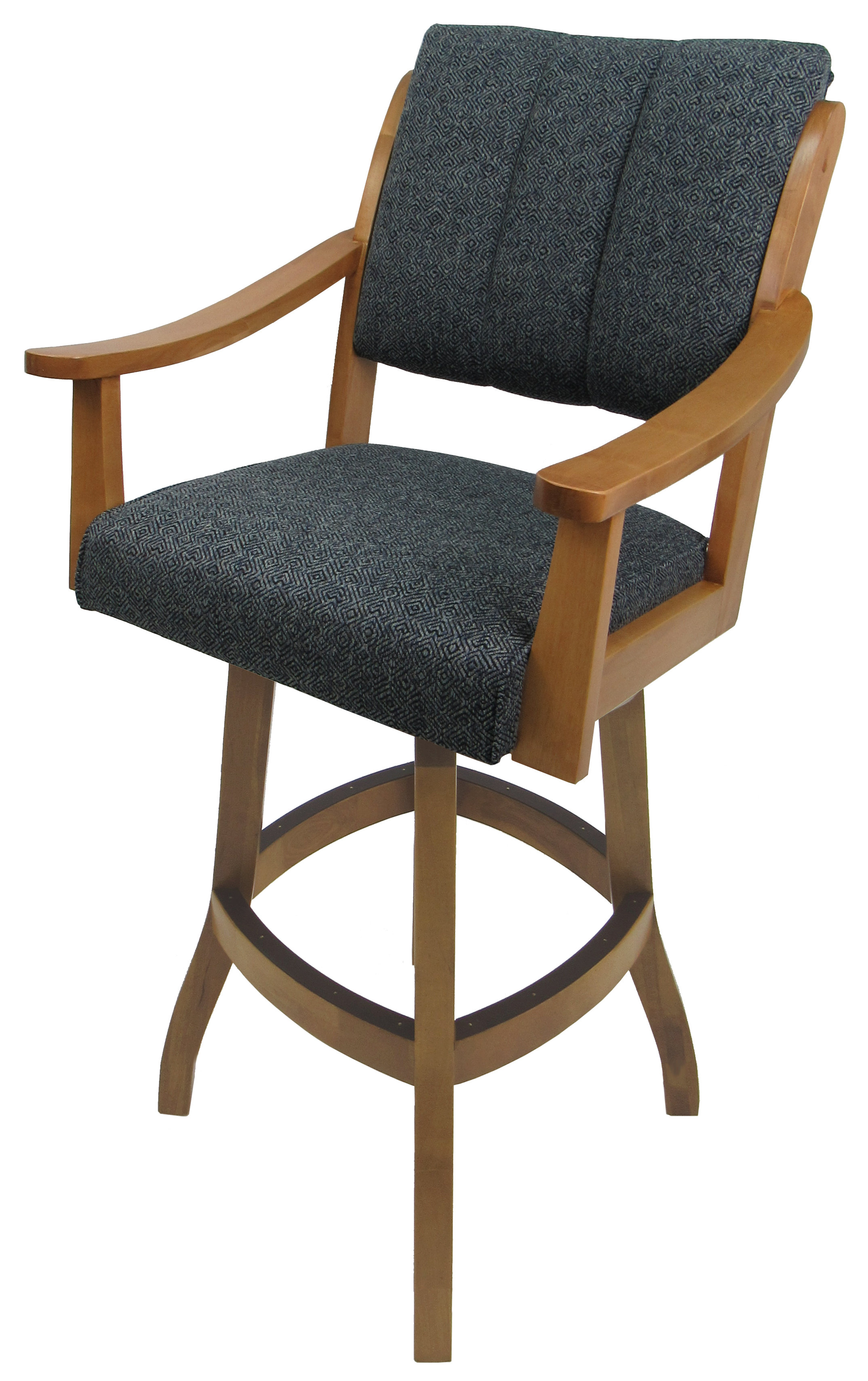 TobiasDesigns Swivel Wood Counter Bar Stool 26" Casa Indigo