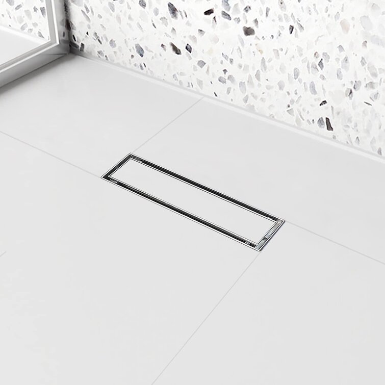 Rectangle Shower Floor Drain Linear Shower Drain with Tile insert Grate 