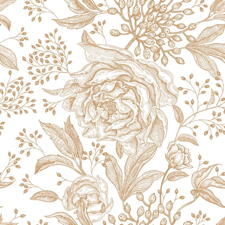 Ophelia & Co. Donohue Peel & Stick Floral Wallpaper | Wayfair