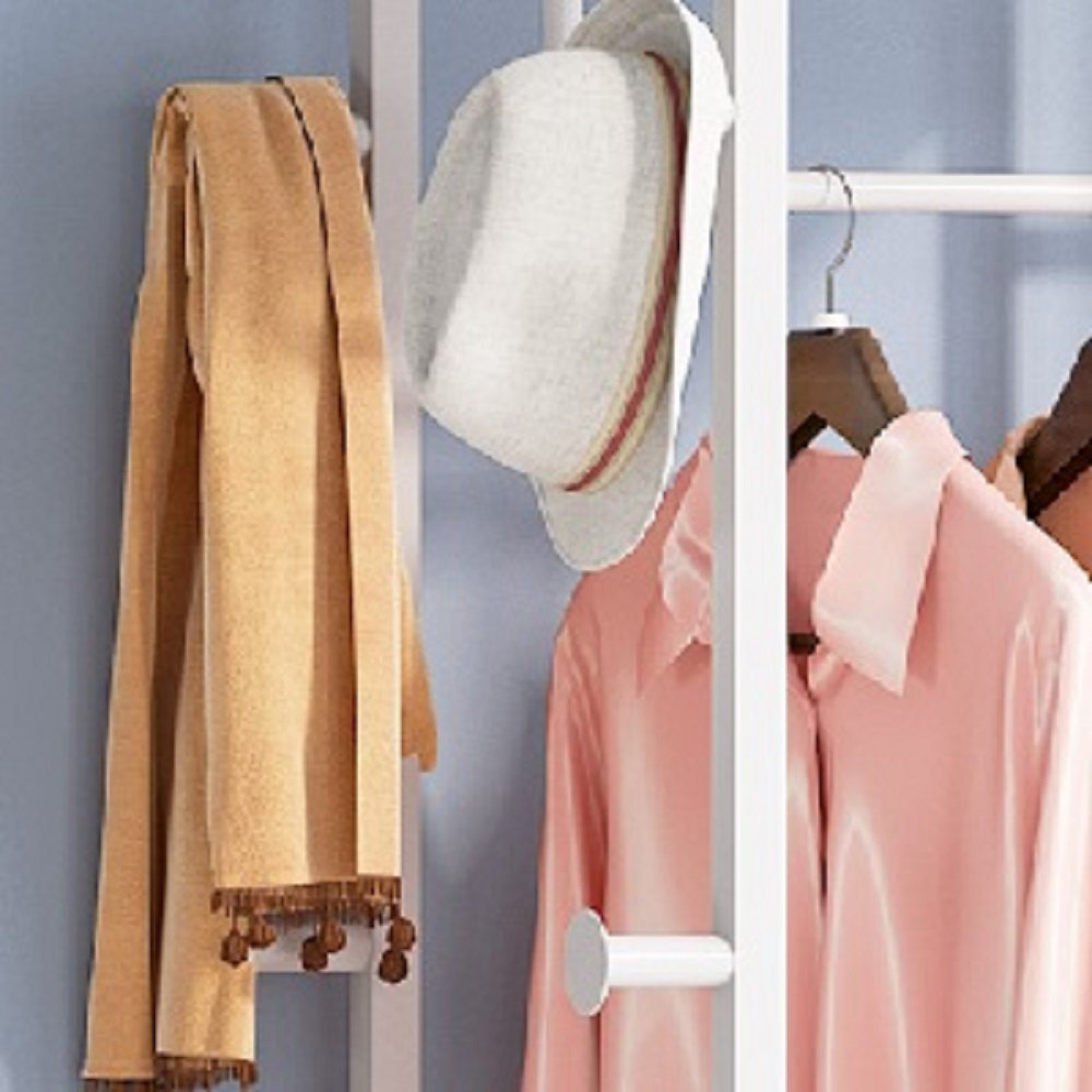 17 Stories 8 Hook Freestanding Coat Rack with Storage in Black/Brown