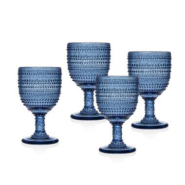 Modern Crystal Goblets Glassware Set of Lal Stemmed Wine Glasses 11.25 Oz 6 