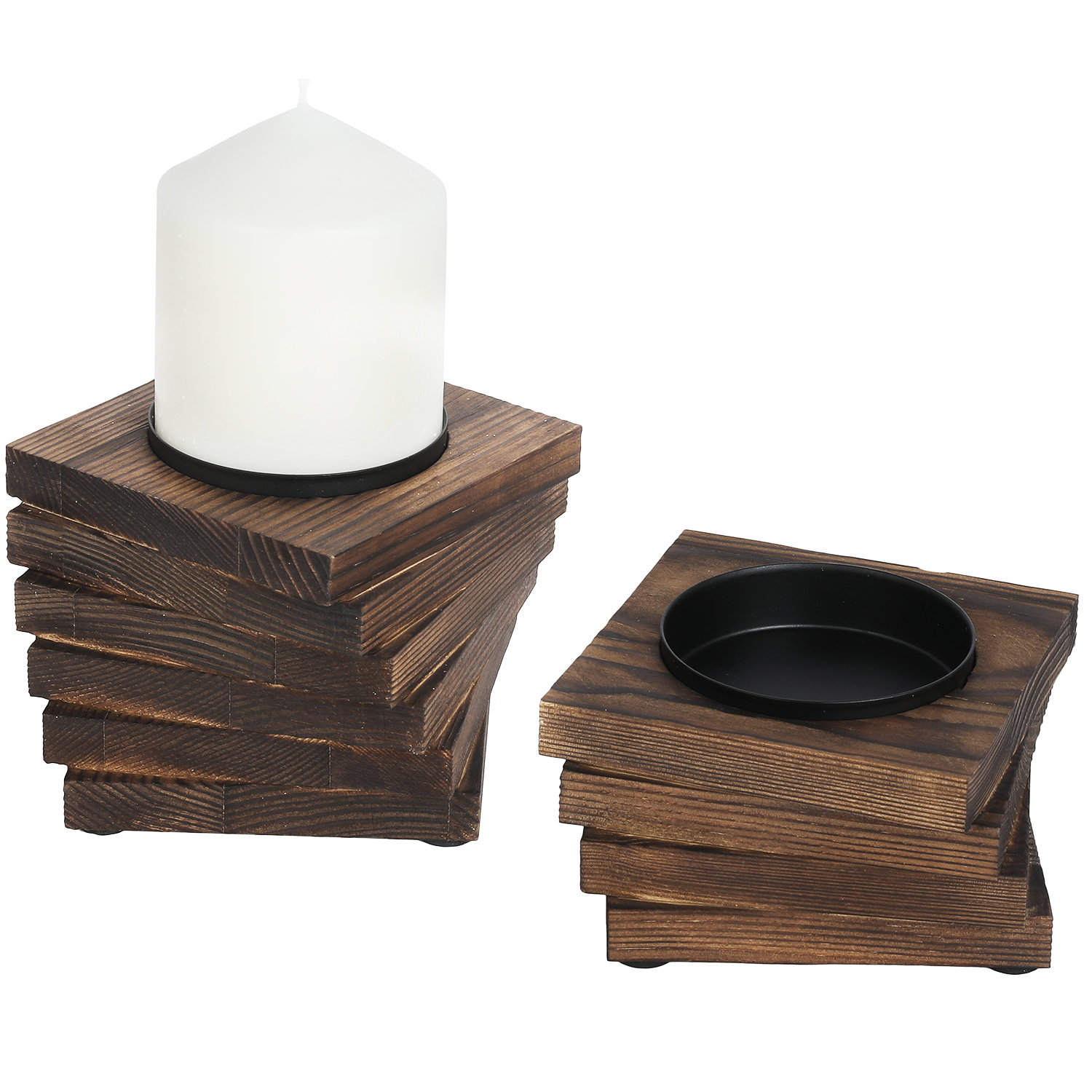 Millwood Pines 2 Piece Wood Tabletop Dish Set Wayfair