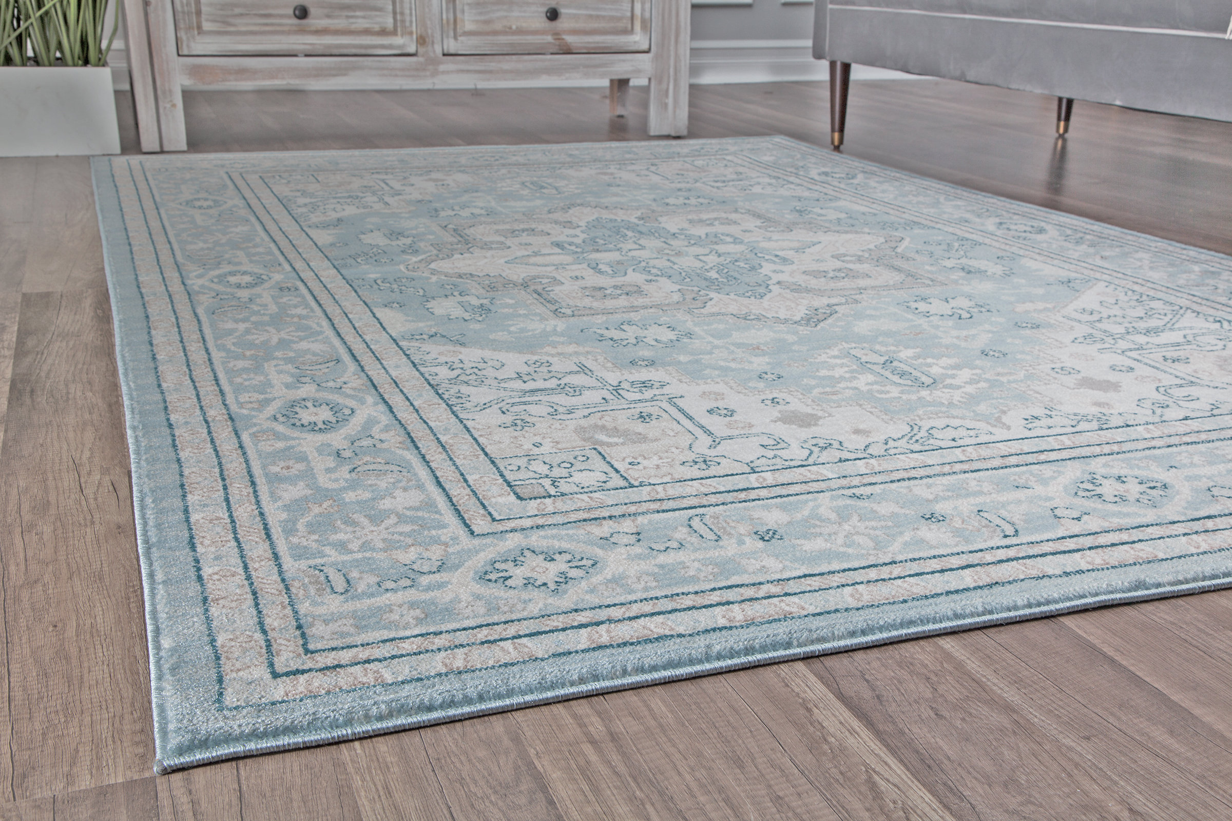 World Menagerie Lemont Oriental Blue Area Rug & Reviews Wayfair