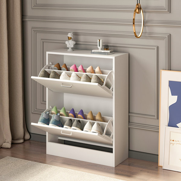 Ebern Designs Spicer 24 Pair Shoe Storage Cabinet  Reviews  Wayfair