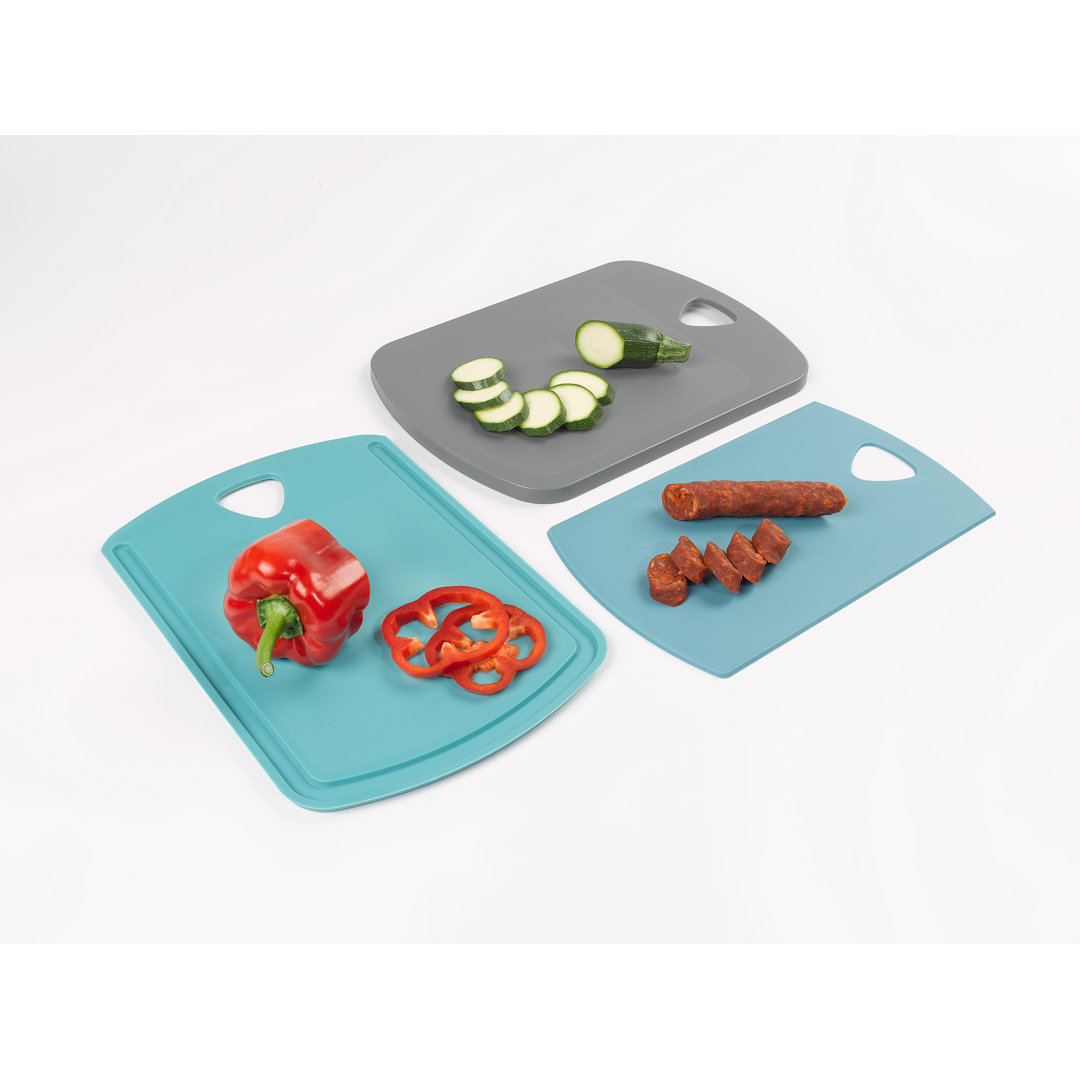 Chef Aid 3-tlg. Schneidebretter-Set aus Kunststoff